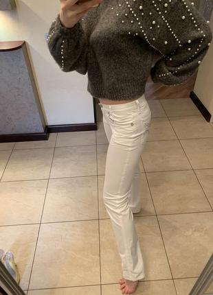 Білі літні штани джинси roccobarocco, оригінал, італія