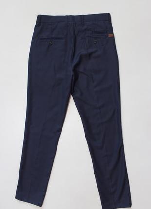 Класні завужені (slim fit) вовняні (47%) штани (брюки) в солідному текстурному кольорі від h&m6 фото