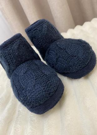 Утеплені вʼязані пінетки