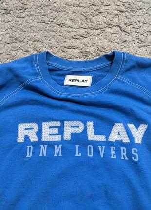 Cвитшот replay, logo из пайеток, size m oversize, рукав до горла 76, подмышки 58, длина 655 фото