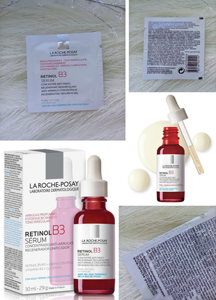 ♥️la roche-posay retinol b3 pure serum інтенсивна антивікова корегуюча сироватка проти глибоких зморшок, нерівного тону та текстури шкіри обличчя
