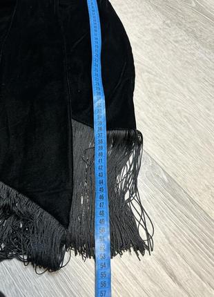 Zara юбка р.хс, ткань велюр (оксит) с бахромой, идет на хс-с8 фото