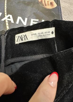 Zara юбка р.хс, ткань велюр (оксит) с бахромой, идет на хс-с6 фото