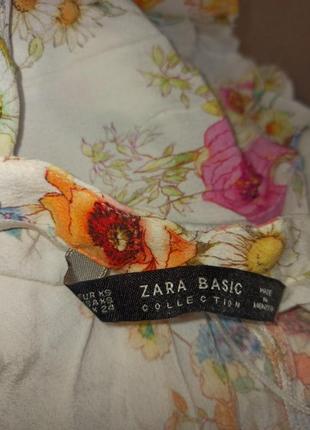 Сорочка блуза zara квітковий принт4 фото