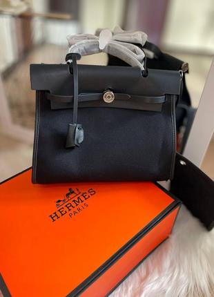 Сумка hermes черная premium 4