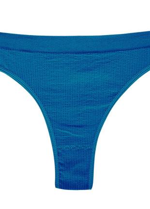 Женские бесшовные трусики lesko a66# туркус m стринги в рубчик нижнее белье 5шт