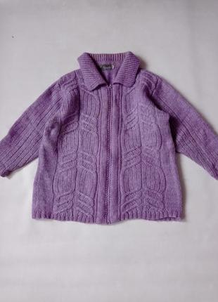 Толстенная и теплющая кофта на молнии батал