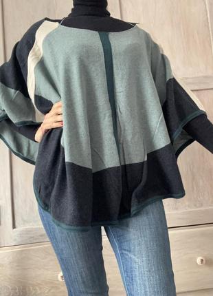 Вовняне пончо тепла накидка