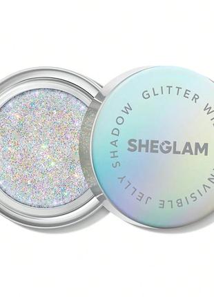 Глиттерные тени sheglam glitter wizard invisible jelly shadow party animal 5 г