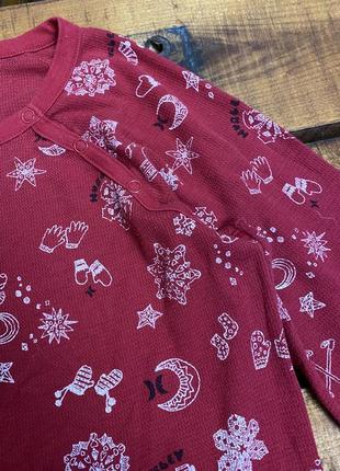 Женская пижамная кофта (реглан) с принтом hurley (харли хлрр оригинал разноцветная)4 фото