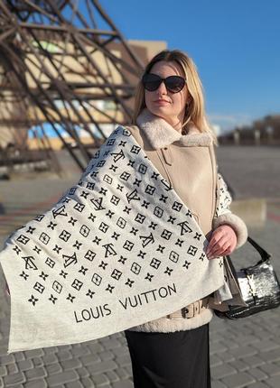 Двосторонній шарф louis vuitton білий