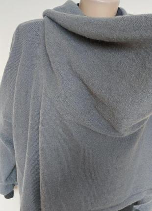 Теплий сірий светр,джемпер,кофта,оверсайз, стиль бохо9 фото