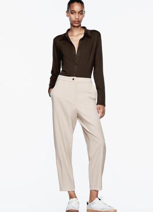 Брюки женские бежевые брюки zara new