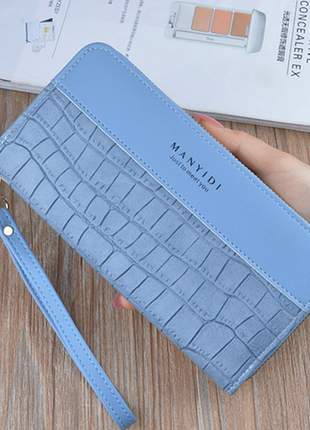 Жіночий гаманець клатч на 2 відділи з ручкою модний та місткий3 фото