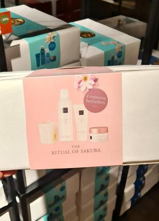 Rituals the ritual of sakura medium gift set 2023 (scr/125g + cr/100ml + foam/200ml + сandle/140g)2 фото