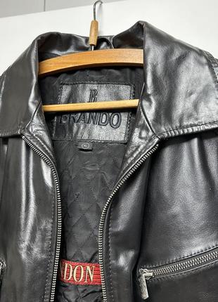Кожаная куртка байкерка london brando4 фото