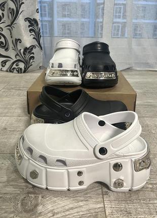 Crocsxbalenciaga шлепанцы кроксы на платформе