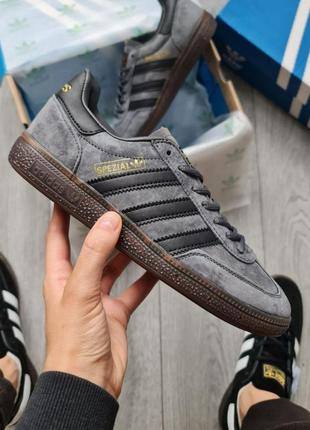 Чоловічі кросівки  adidas spezial handball dark grey2 фото