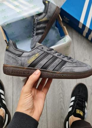 Чоловічі кросівки  adidas spezial handball dark grey3 фото