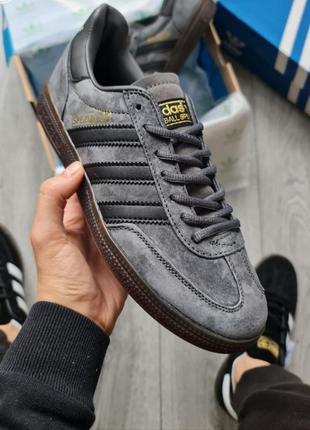 Чоловічі кросівки  adidas spezial handball dark grey1 фото