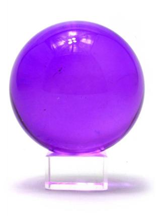 Шар хрустальный на подставке фиолетовый (6 см)1 фото