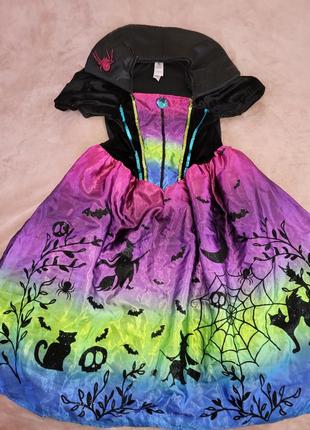 Платье колдунья, ведьмочка на 7-8 лет, есть нюанс
