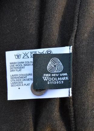 Коричневий жіночий вовняний кардиган woolmark extra-fine merinowool l 40\48 woolmark8 фото