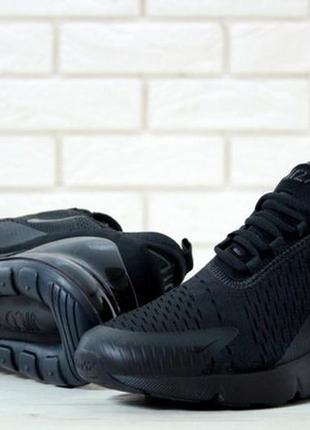 Nike air max 270 full black, мужские кроссовки найк черные кросівки найк 270 чорні3 фото