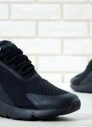 Nike air max 270 full black, мужские кроссовки найк черные кросівки найк 270 чорні6 фото