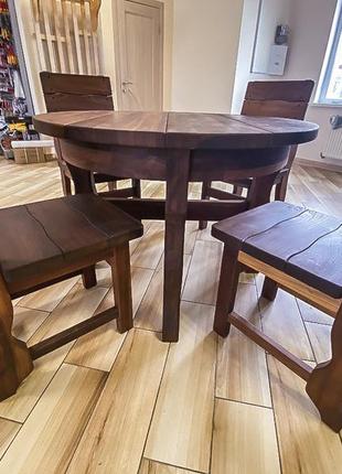 Дерев'яні меблі з масиву термо дерева від виробника, комплект furniture set - 424 фото