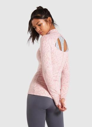 Женский лонгслив gymshark fleur texture оригинал2 фото