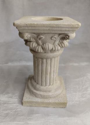 Антикварний підсвічник давньогрецька коринфська колона декор1 фото