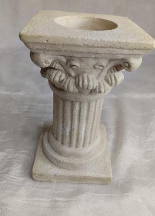 Антикварний підсвічник давньогрецька коринфська колона декор3 фото