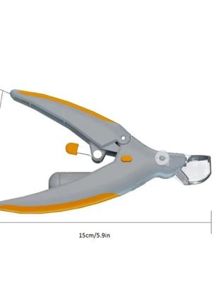 Когтерез для собак и кошек dolle tech, профессиональные ножницы с подсветкой для домашних животных, серый (0954 фото