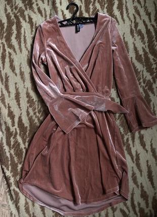 Сукня оксамитова на запах