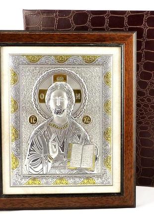 Ікона ісус христос у дерев'яний рамці гранд презент 2141 фото