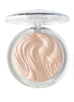 Хайлайтер lamel серебристый золотистый highlighter 401, 3.8 г квадратный4 фото