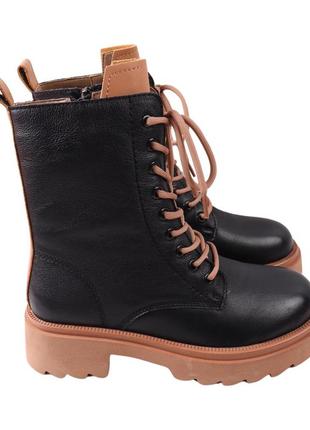 Ботинки женские farinni черные натуральная кожа, 39