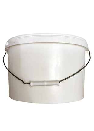 Ведро 12 л, полипропилен, белое, овальное
