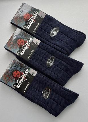 Чоловічі високі зимові вовняні шкарпетки в рубчик кардешлер 41-45р.туреччина.без махри.5 фото