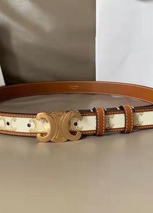 Кожаный ремень celine triomphe belt4 фото