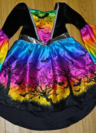 Платье костюм на хэллоуин ведьма колдунья c мигалками. f&f размер 116