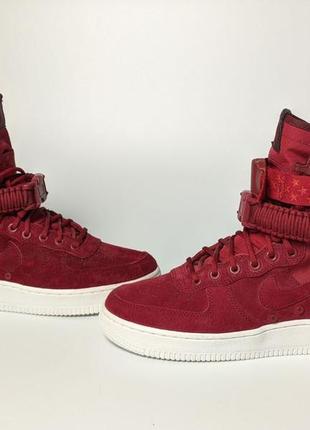 Nike sf air force1 red2 фото