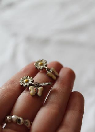 Сережки з емалями  🌼