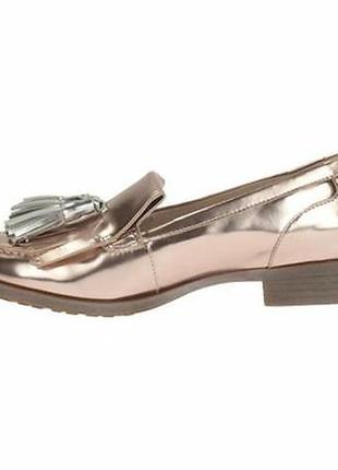 Шкіряні туфлі лофери clarks ladies busby folly metallic5 фото