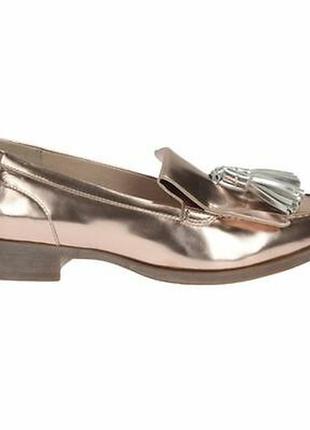 Шкіряні туфлі лофери clarks ladies busby folly metallic3 фото