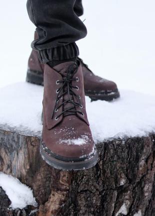 Чоловічі черевики зимові, шкіряні desert coffee харизматичного кольору
