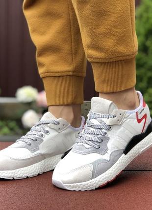 Классные женские кроссовки adidas nite jogger белые