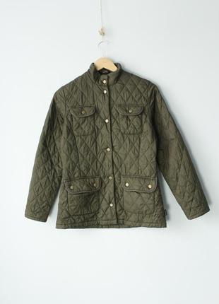 Barbour куртка жіноча стьобана стьобанка барбур burberry polo ralph lauren хакі зелена 36 м s1 фото