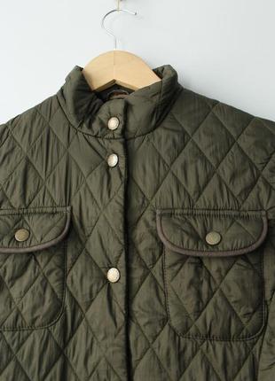 Barbour куртка женская стеганная стебанка барбур burberry polo ralph lauren хаки зеленая 36 м s5 фото